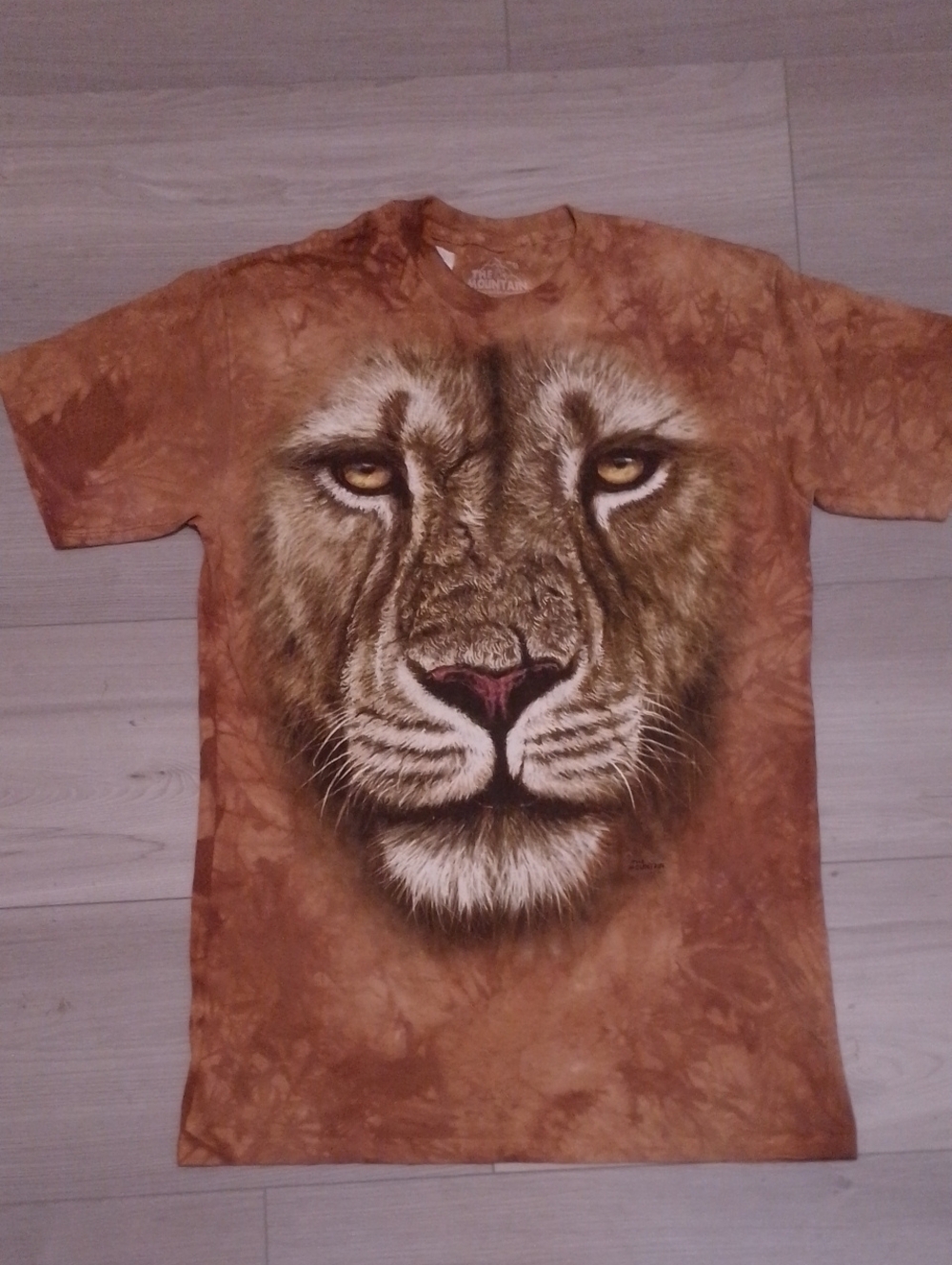 The Mountain Lion Warrior Big Face T-Shirt Brown